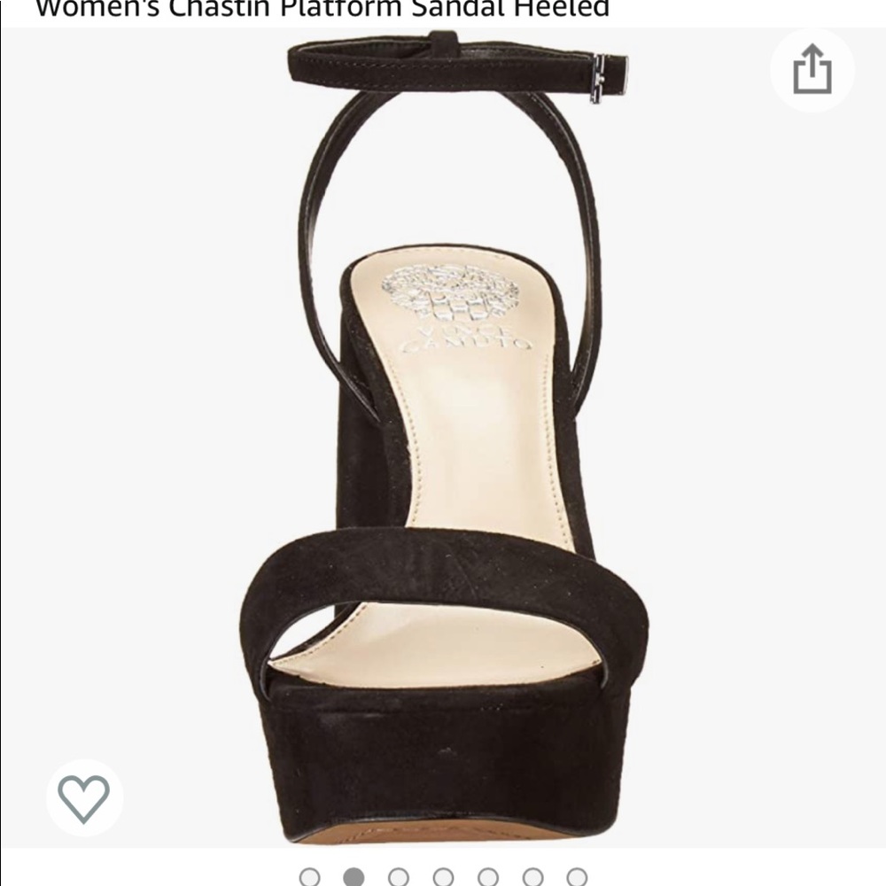 Vince Camuto platform black suede heel